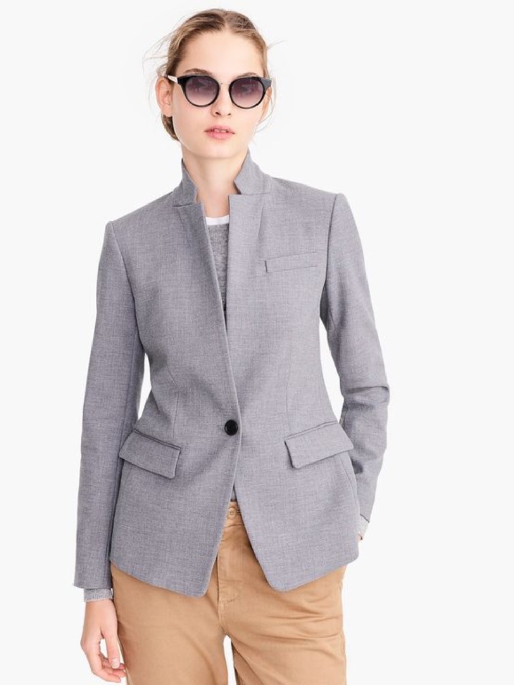 NWT J.Crew Regent Blazer Four Season Stretch Gray 6